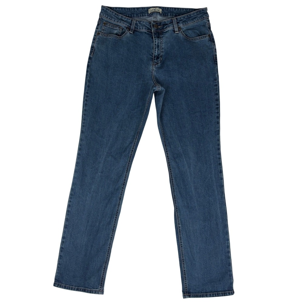 Blue Mountain‎ Women's Size 14 Stretch Denim Jeans Straight Leg Medium Wash